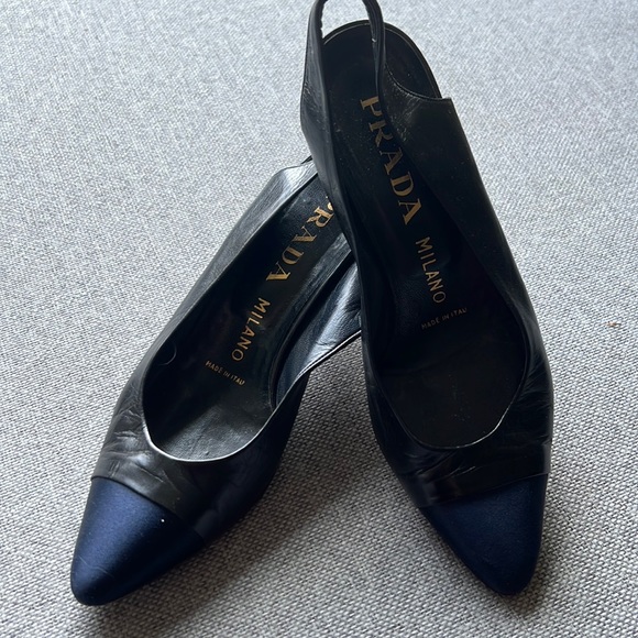 Prada Satin Toe Kitten Heels - Picture 1 of 7